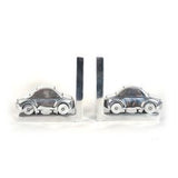 Car Bookend Silver Metal Statue