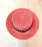 Ladies Summer Shapable Floppy Fresh Pink, Suttle Purple, Light Sky Blue or Cream Sequinned Sun Hat with White and Black Tie.