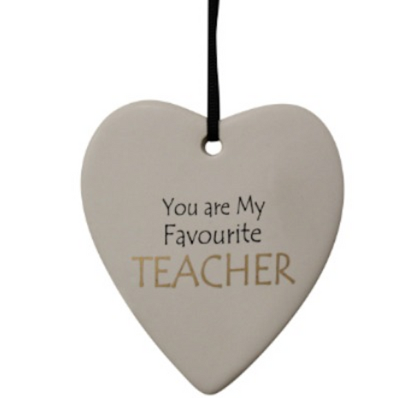 Ceramic Hanging Heart - You are my Favourite Teacher