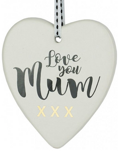 Ceramic Hanging Heart - Love you Mum