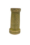 Middle Eastern Castle Turret Design Golden Green Hand Painted Ceramic Decorative Vase