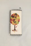 Autumn Tree Design PU Leather Wallet with Cream Background