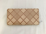 Sand Checker Pattern PU Leather Wallet