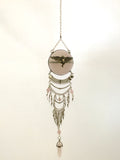 57mm Rose Quartz Sphere Love with Angel Handmade Hanging Crystal Gemstones