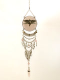 57mm Rose Quartz Sphere Love with Angel Handmade Hanging Crystal Gemstones