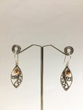 Genuine 18ct Solid Rose Gold & Sterling Silver Earrings