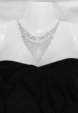 Diamonte Necklace Earrings Set Formal Wedding Party Bridal Jewelry