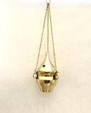 Brass Thurible Censer Incense Burner/Holder/Hanging Large for Corn and Charcoal