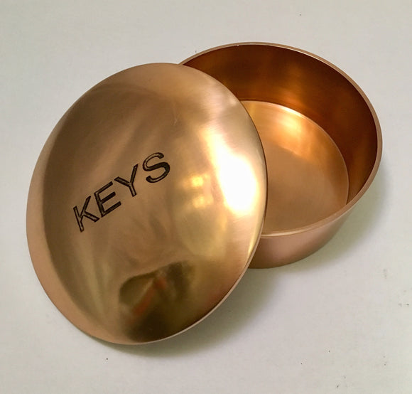 Rose Gold / Copper Metal Box Trinket Jewellery