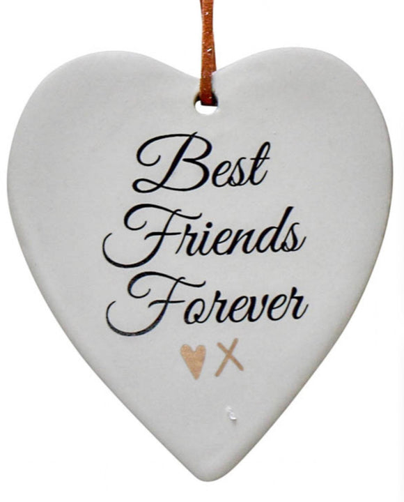 Ceramic Hanging Heart - Best Friend Forever