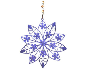 Hanging Metal Flower Purple