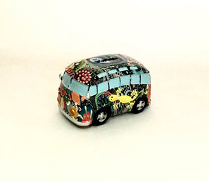 Combi Van Money Box  Yellow Lizard Small