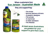 Aussie Stubby Holder ‘Grey Nomad’ Sue Janson Australia Design & Made