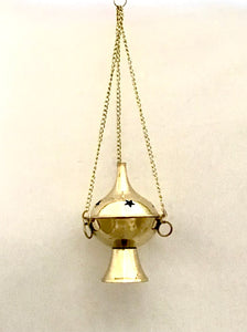 Brass Thurible Censer Incense Burner/Holder/Hanging Large for Corn and Charcoal