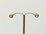 Genuine 18ct Solid Rose Gold & Sterling Silver Earrings