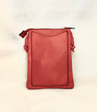 Orange Red/ Back Dolphin / Butterfly Clutch PU Leather Shoulder Bag