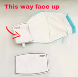 2pcs Face Mask 3 Layers W/Pocket Free Filter Handmade Washable BS