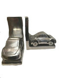 Car Bookend Silver Metal Statue