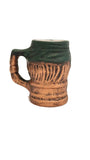Middle Eastern Look Black & Silver Ceramic Decorative Tankard Cup